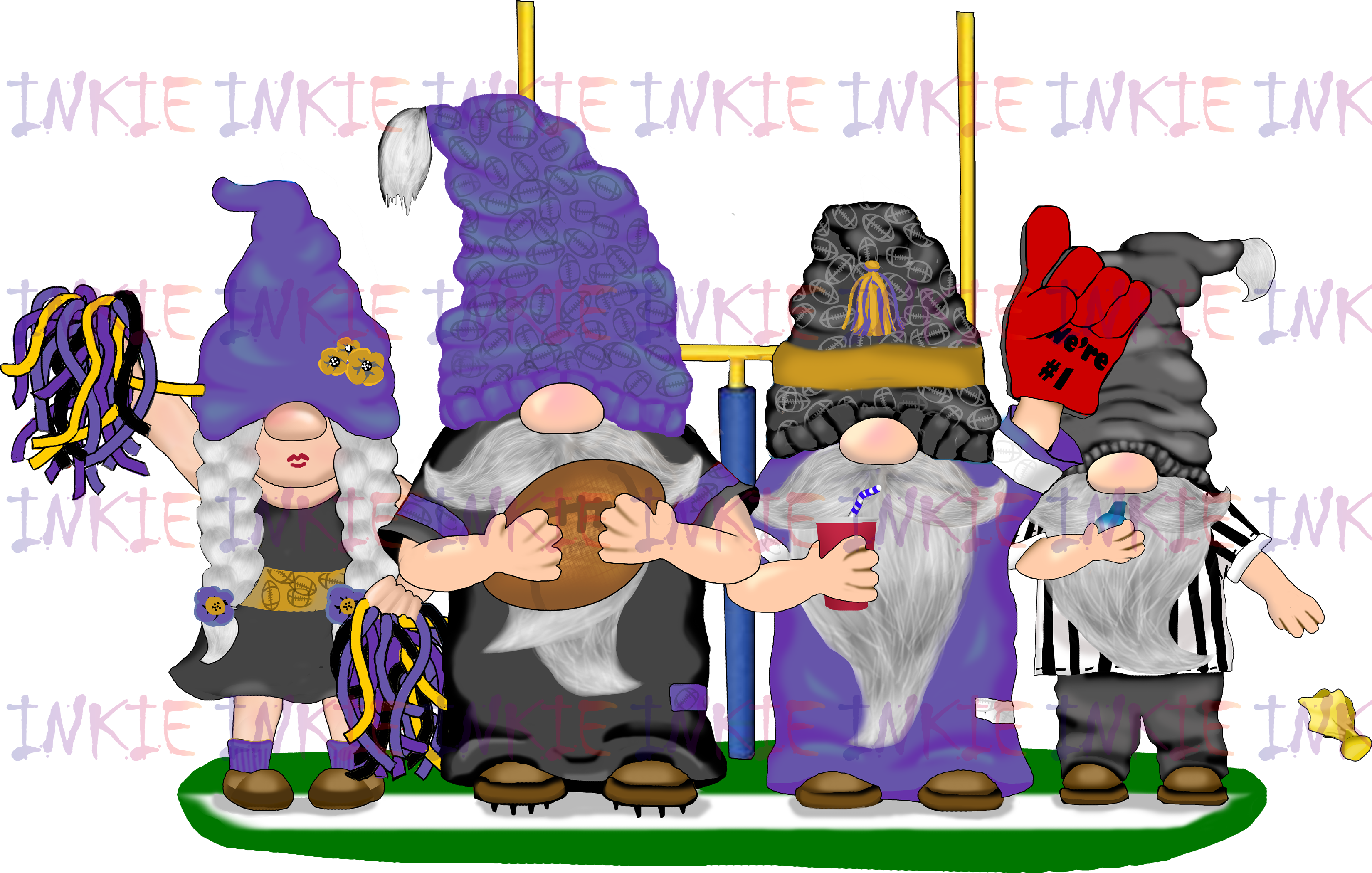 Football Gnomes with AFC Colors